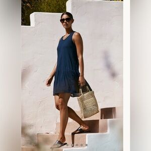 Velvet by Graham & Spencer Denna Black Sleeveless Mini Flounce Dress- XS